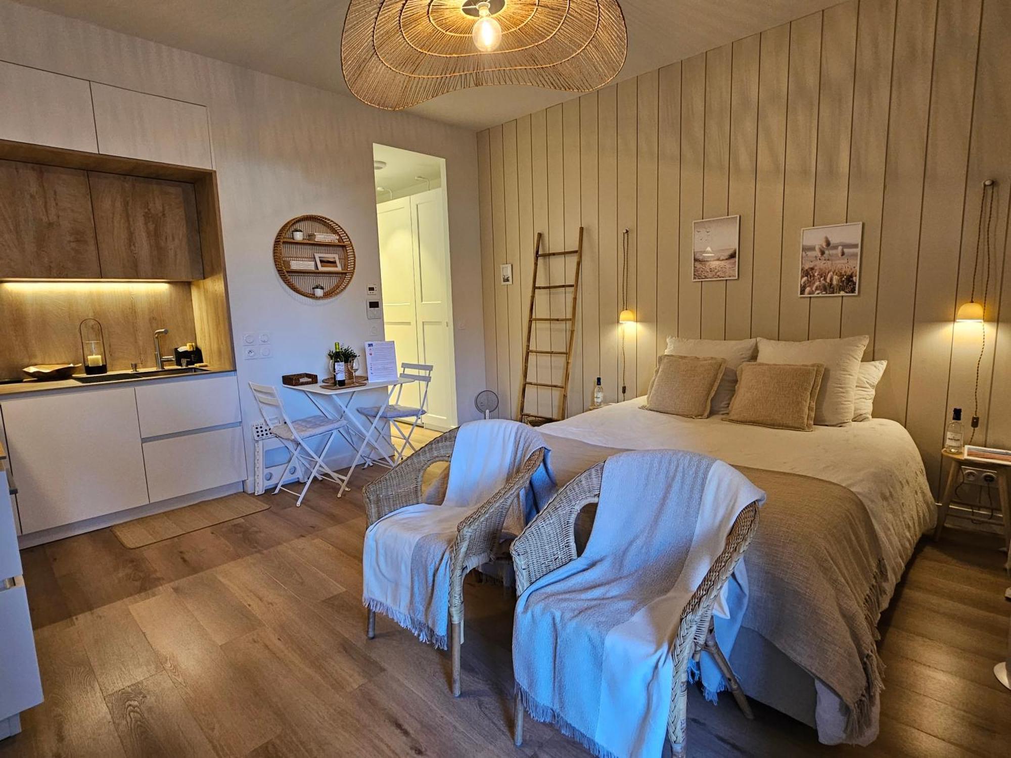Arcareve - Grand Studio De Standing Avec Terrasse, Jardin Et Acces Direct A La Plage آركاشو المظهر الخارجي الصورة